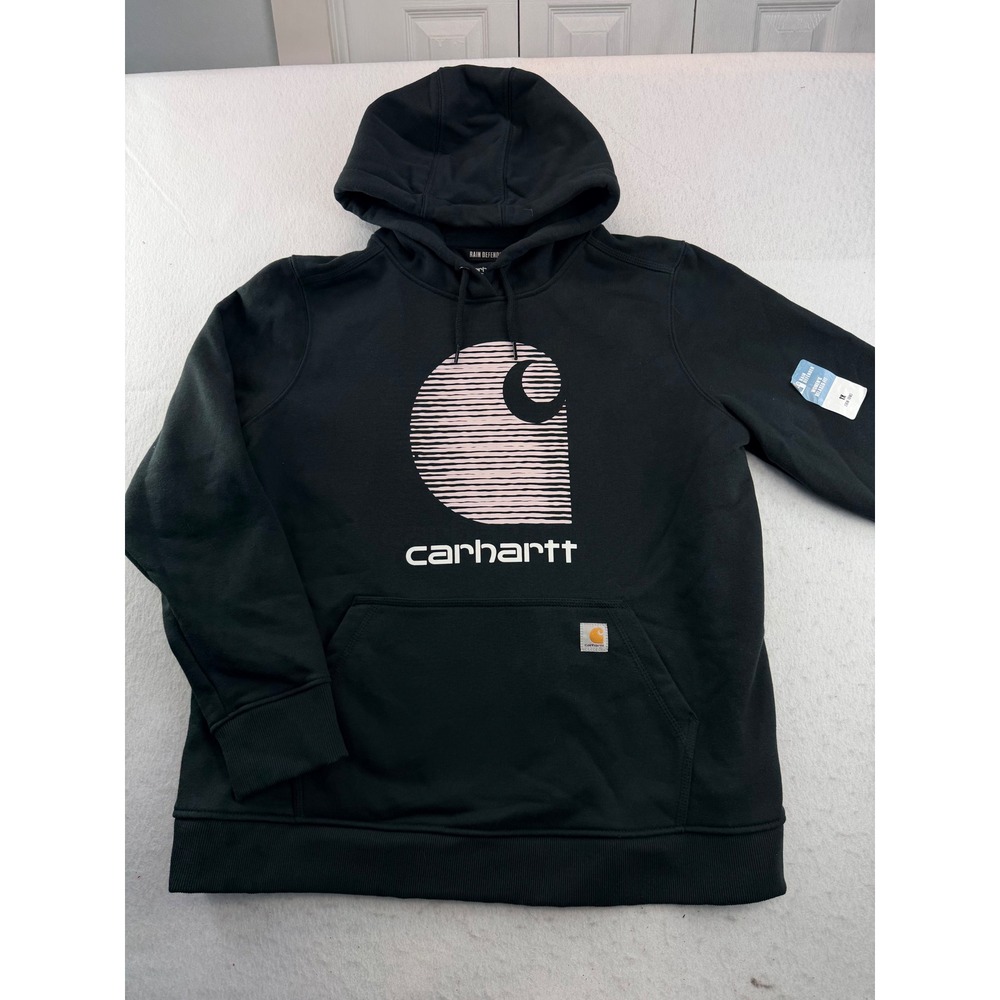 Carhartt Rain Defender Relaxed Fit Graphic Hoodie Black Womens 1X TS5636-W NEW